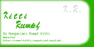 kitti rumpf business card